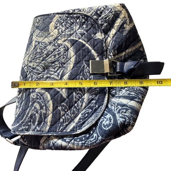 Vera Bradley Quilted Crossbody Bag & Wallet Set In Blue Pattern Retired - Picture 9 of 11